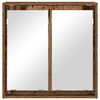 vidaXL Bathroom Mirror Cabinet with Shelf Old Wood 60 x 20 x 60 cm