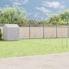 vidaXL Outdoor Dog Kennel with Roof Silver 12x12x2.5 m Galvanised Steel