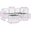 vidaXL Outdoor Sofa Set 5 pcs Natural Solid Acacia Wood