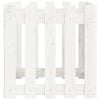 vidaXL Garden Planter with Fence Design White 50x50x50 cm Solid Wood Pine