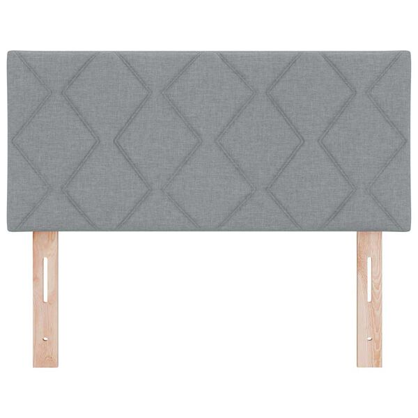 vidaXL Headboard with Headboard Light Grey 90 cm Faux Leather
