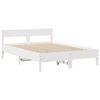 vidaXL Bookcase Bed without Mattress White 160x200cm Solid Wood Pine