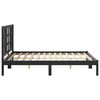 vidaXL Bed Frame without Mattress Black 140x190 cm Solid Wood