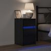 vidaXL Bedside Cabinet Black Oak 38 x 34 x 61 cm Engineered wood