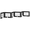 vidaXL Foldable Dog Gate with Stands 6 pcs Black Oak 482 cm