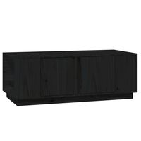 vidaXL Coffee Table Black 110x50x40 cm Solid Wood Pine