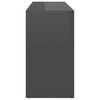 vidaXL Shoe Bench High Gloss Grey 103x30x55 cm Engineered Wood