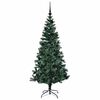 vidaXL Artificial Pre-lit Christmas Tree Green 180 cm PVC and Metal