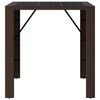 vidaXL Bar Table with Glass Top Brown 105x80x110 cm Poly Rattan