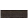vidaXL Bathroom Countertop Dark Brown 220x60x(2-6) cm Treated Solid Wood
