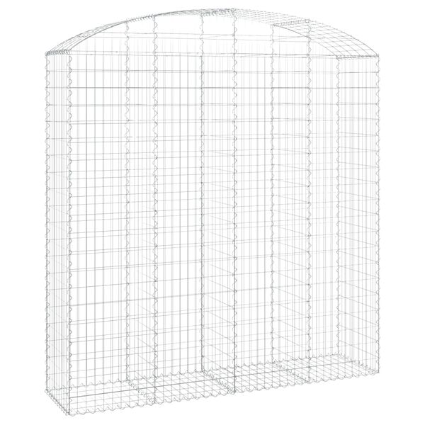 vidaXL Arched Gabion Basket 200x50x200/220 cm Galvanised Iron