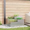 vidaXL Garden Planter Silver 100 x 100 x 48 cm Galvanised steel