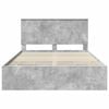 vidaXL Bed Frame with Drawer Concrete Grey 140 x 200 cm Engineer Wood