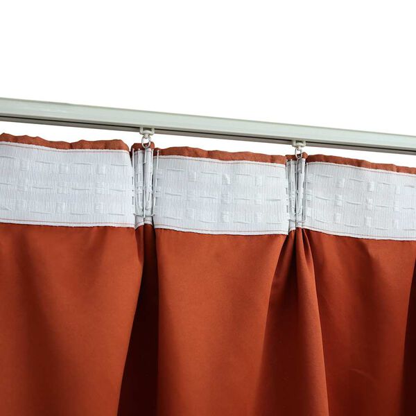 vidaXL Blackout Curtains with Hooks 2 pcs Rust 140x225 cm