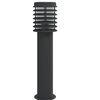 vidaXL Outdoor Floor Lamps with Outlet 3pcs Black 60 cm Stainless Steel