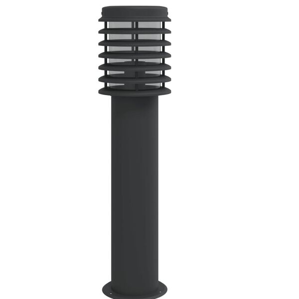 vidaXL Outdoor Floor Lamps with Outlet 3pcs Black 60 cm Stainless Steel