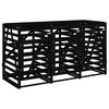 vidaXL Triple Wheelie Bin Storage Black Solid Wood Pine
