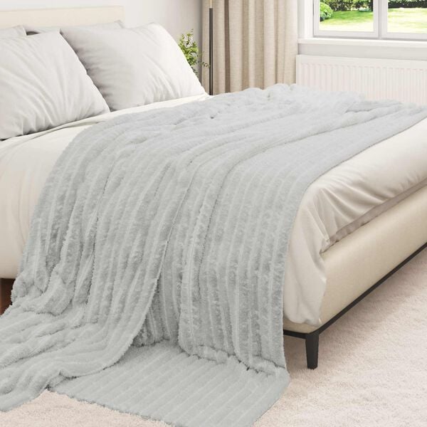 vidaXL Throw Blankets 6 pcs Grey 240 x 220 cm Fleece