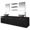 vidaXL Bathroom Cabinet | Black | Engineered Wood | Standard | Bathroom Cabinet