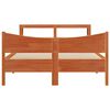 vidaXL Bed Frame with Headboard Wax Brown 120x200 cm Solid Wood Pine