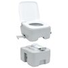 vidaXL Camping Toilet Grey and White 41.5 x 36.5 x 42 cm Polyethylene
