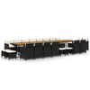 vidaXL Garden Dining Set | Black, Cream White