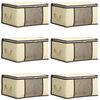 vidaXL Storage Box with Transparent Side Window 6 pcs Non-woven fabric
