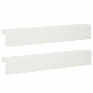 vidaXL Garden Cover Profile 2 pcs 100 x 10 x 15 cm Steel White