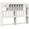 vidaXL Bookcase Bed without Mattress White 150x200 cm King Size Solid Wood Pine