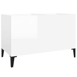 vidaXL Record Cabinet High Gloss White 74,5x38x48 cm Engineered Wood