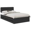 vidaXL Bed Frame with Drawer Black 120 x 200 cm Engineered Wood