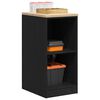 vidaXL Garage Storage Cabinet Black 40x51x85 cm Solid Wood Pine