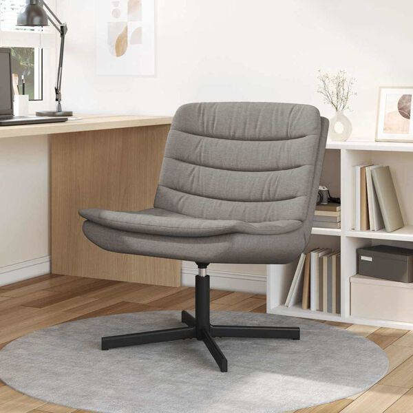 vidaXL Swivel Chair Taupe 63 x 75 x 76 cm Fabric