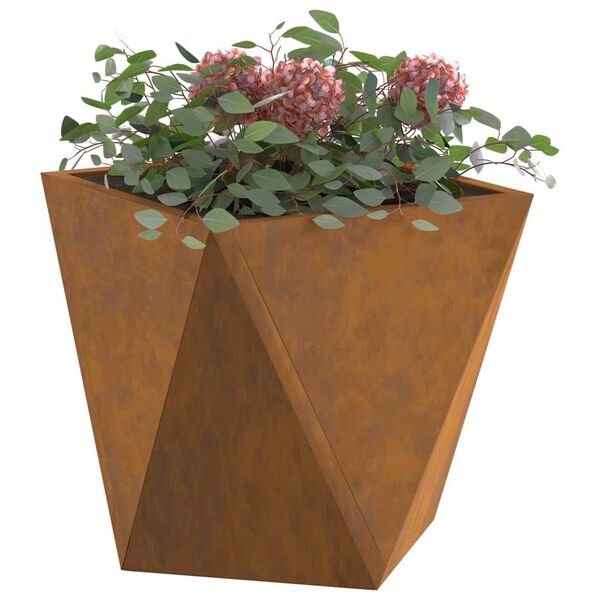 vidaXL Planter 2 pcs Rusty 30 x 30 x 30 cm Weathering Steel