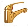 vidaXL Basin Mixer Tap Gold 13x10 cm