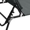 vidaXL Folding Sun Lounger Grey Oxford Fabric&Powder-coated Steel