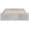 vidaXL Bed Frame with Drawers without Mattress Concrete Grey 160x200 cm