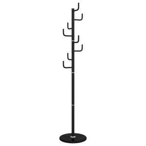 vidaXL Coat Stand Black 183 cm Powder-coated Iron
