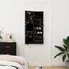 vidaXL Mirror Jewellery Cabinet with LED Lights Wall Mounted Black