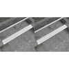 vidaXL Linear Shower Drain 2 pcs Wave 930x140 mm Stainless Steel