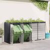 vidaXL Wheelie Bin Storage for 4 Bins Anthracite 272 x 77.5 x 121.5 cm