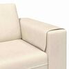 vidaXL Sofa with Cushion Cream 250 x 77 x 76 cm Corduroy Fabric