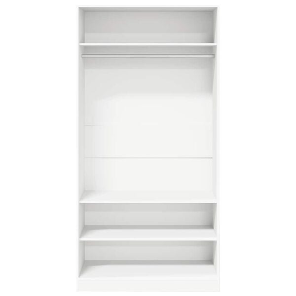 vidaXL Wardrobe White 100x50x200 cm Engineered Wood