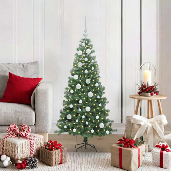 vidaXL Christmas Tree with 150 LEDs with Stand Green 120 cm PVC