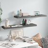 vidaXL Floating Wall Shelves 2 pcs High Gloss Grey 90x23.5x3.8 cm MDF