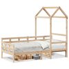 vidaXL Day Bed with Roof without Mattress 90x200 cm Solid Wood