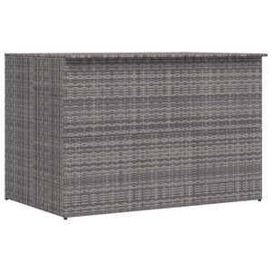 vidaXL Garden Storage Box Grey 150x100x100 cm Poly Rattan