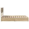 vidaXL Storage Bed with Drawer Sonoma Oak 120 x 200 cm Engineered Wood