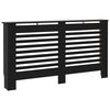 vidaXL Radiator Cover Black 152x19x81.5 cm MDF