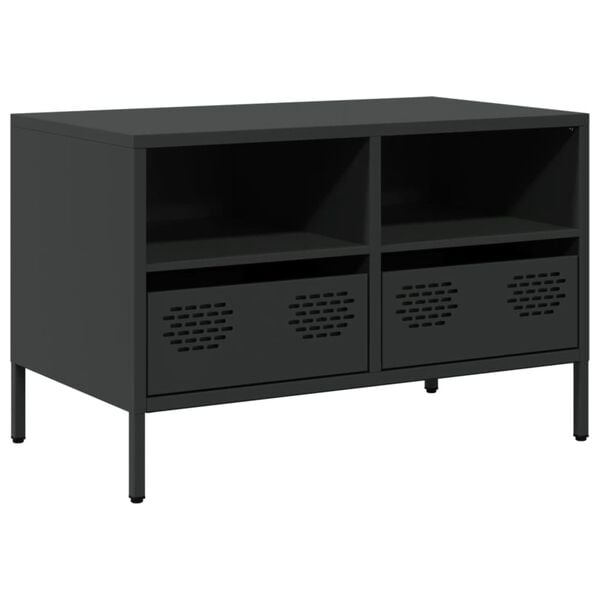 vidaXL TV Cabinet Black 68x39x43.5 cm Cold-rolled Steel
